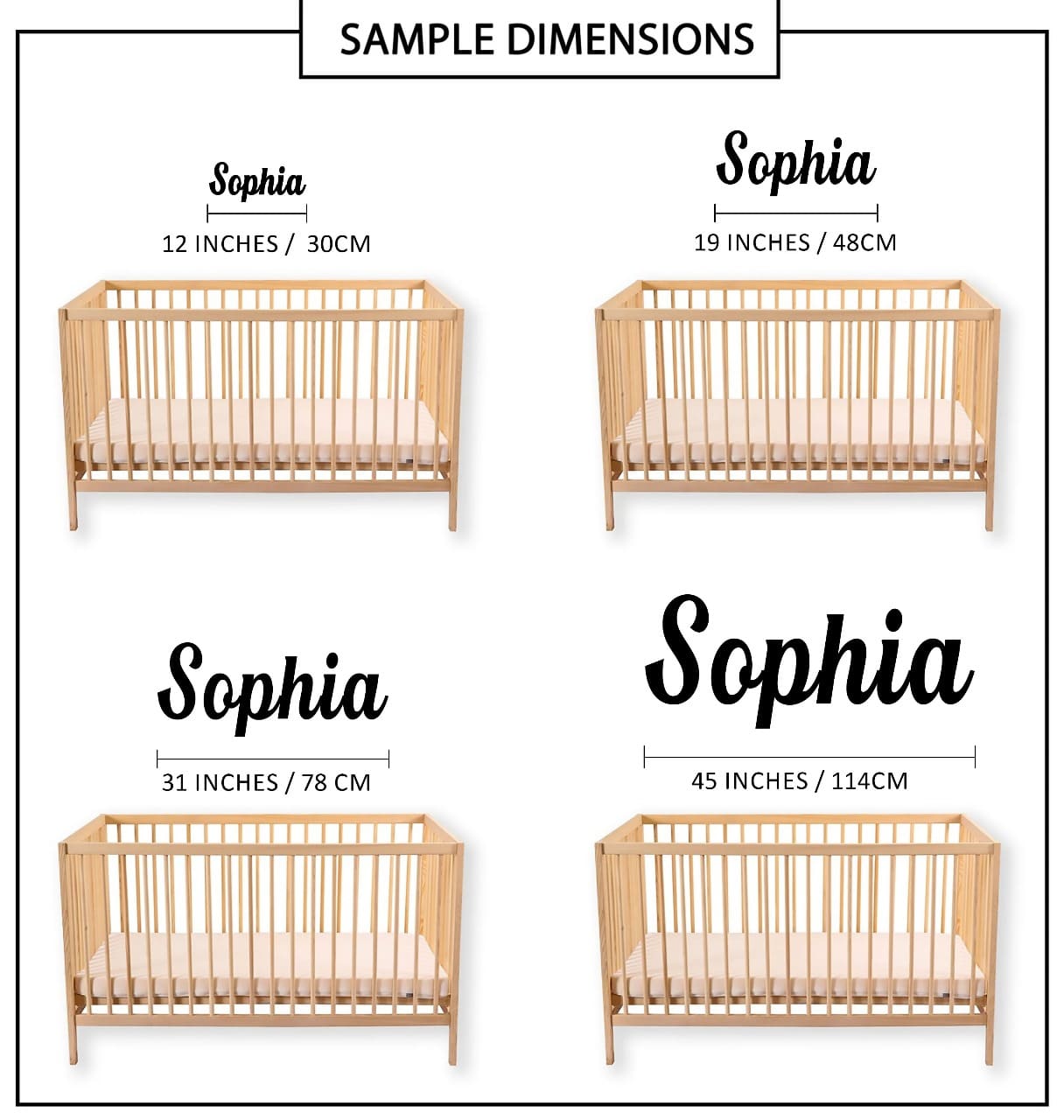 Wood Baby Name Sign