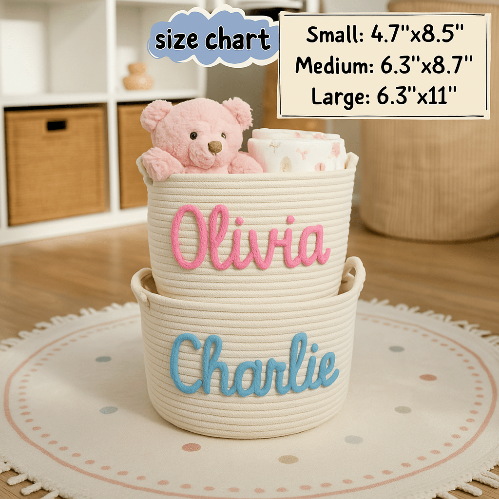 Baby Shower Gift Basket with Baby’s Name