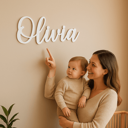 Wood Baby Name Sign